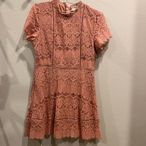 Pink lace dress